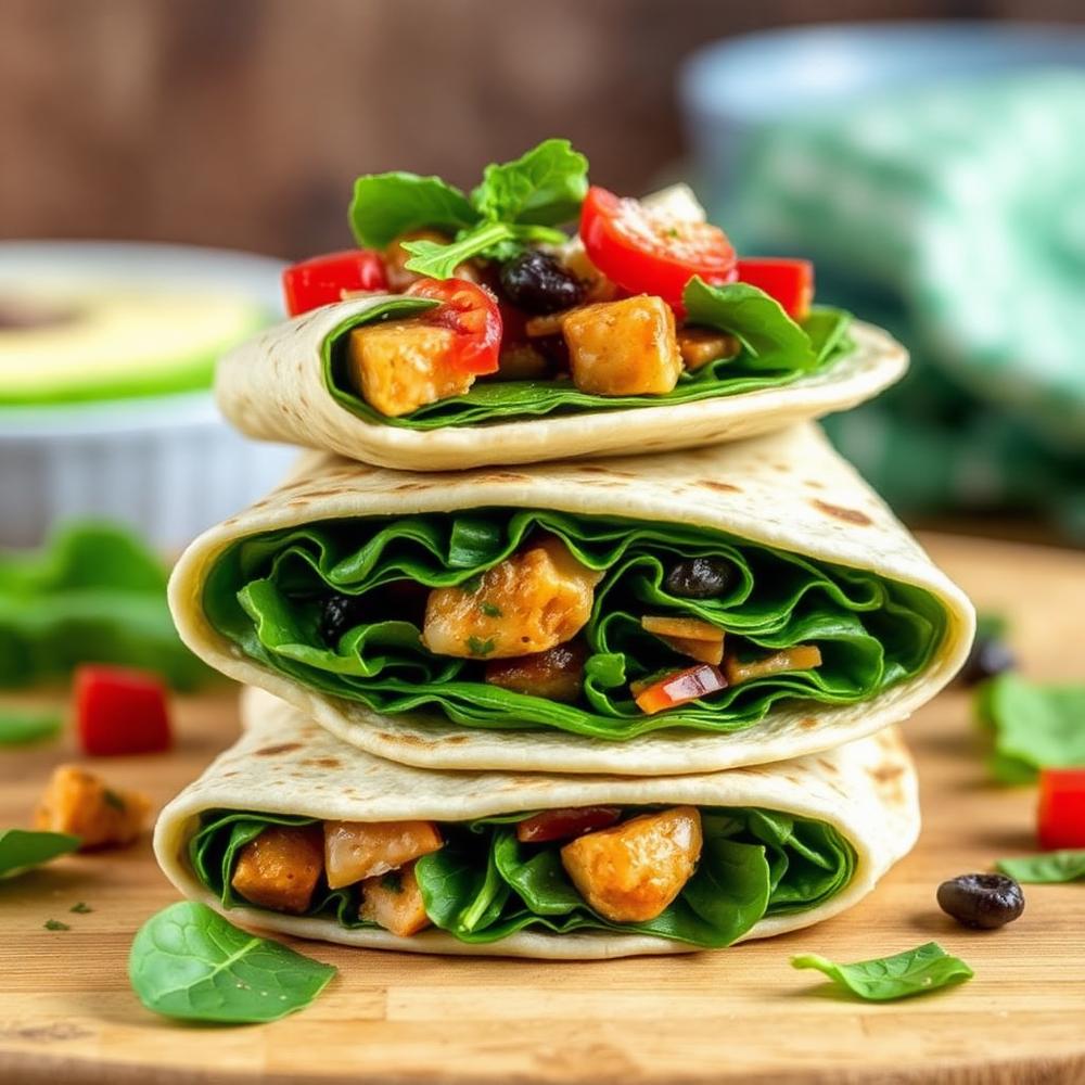 Garden Spinach Wraps